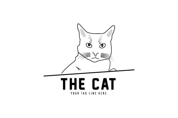 Download Cat Line Art Logo - Cat line art Collection